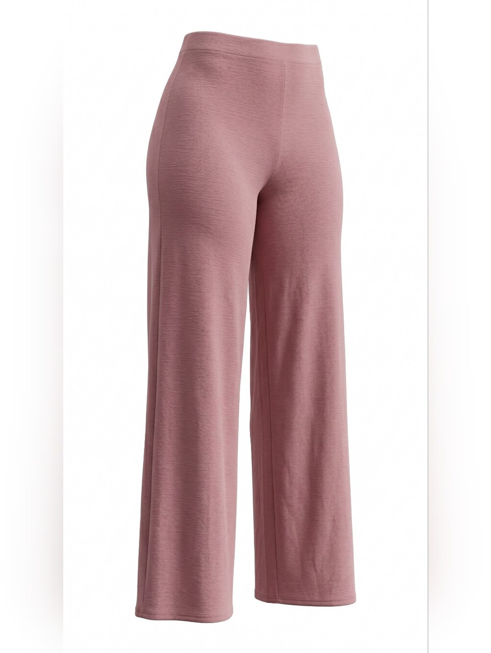 Fashion Nova Dusty Mauve Wide Leg Lounge Pants Soft Knit High Waist‎ Athleisure